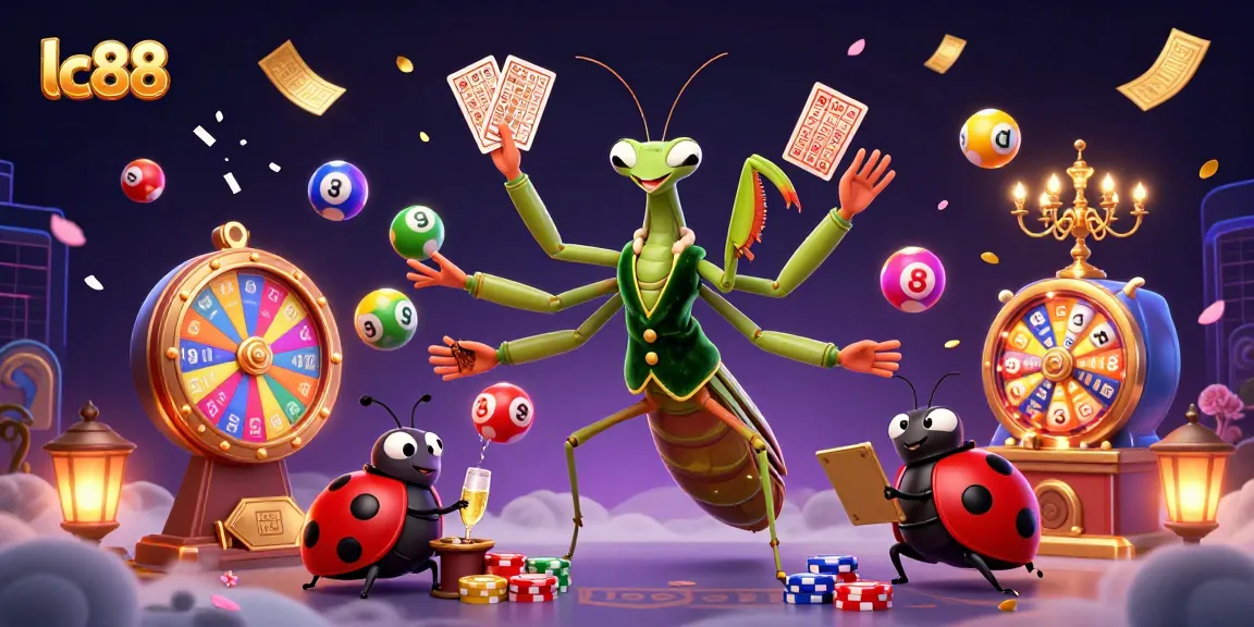 Engage with the lively atmosphere of lc88, featuring a vibrant casino scene with dynamic elements of gambling.